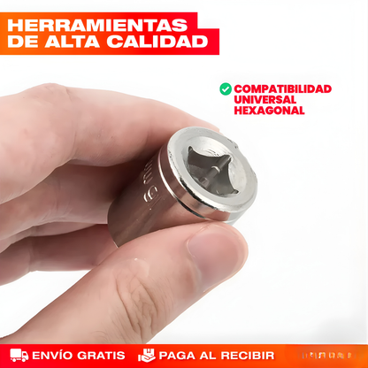 SET DE LLAVES DE DADOS PROFESIONAL 40 PIEZAS CON RATCHET – MÉTRICO Y SAE – Precisión mecánica, versatilidad total y trabajo profesional