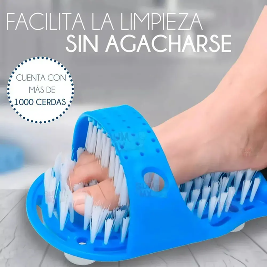 CEPILLO PARA PIES DE BAÑO — Limpia, exfolia y masajea sin agacharte