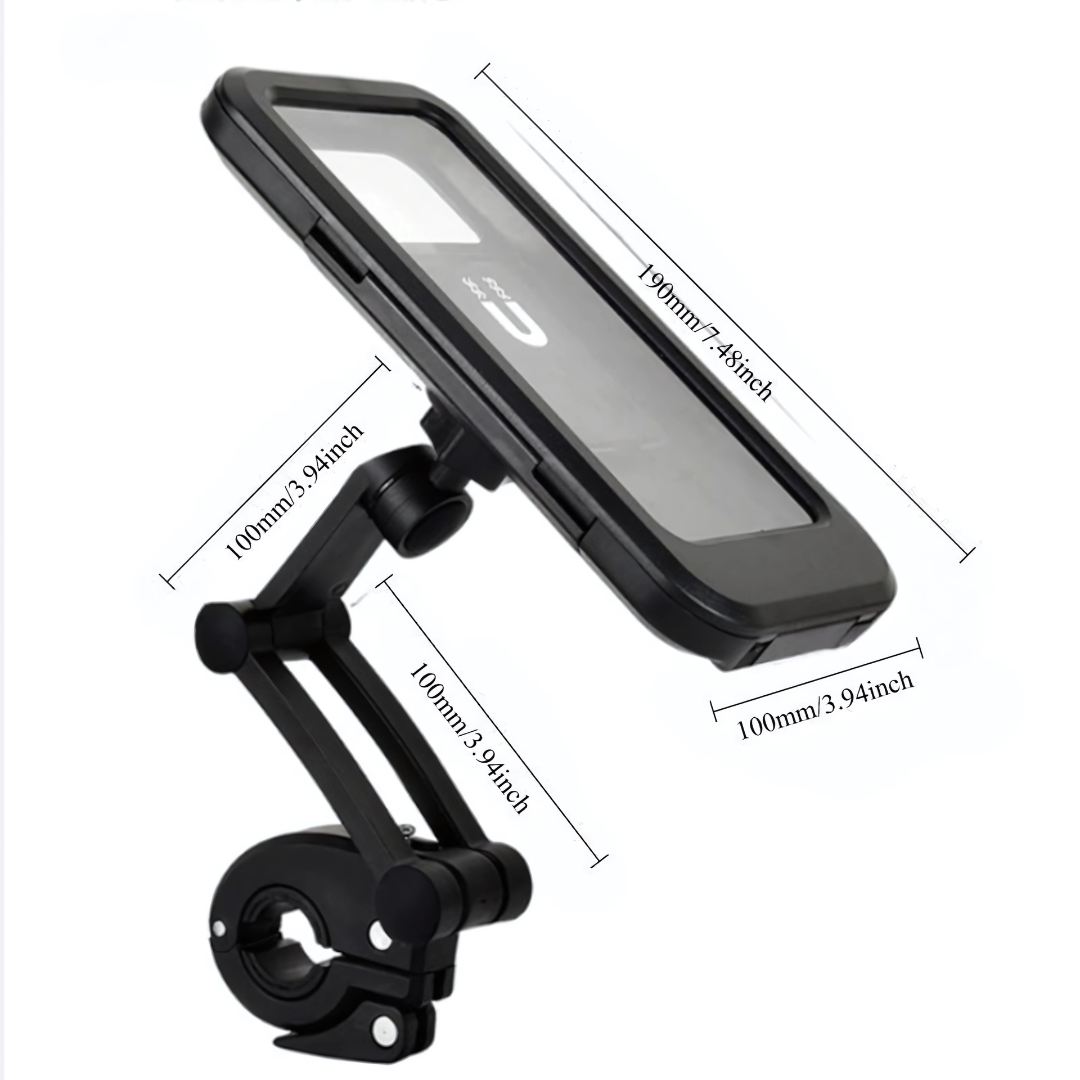 SOPORTE IMPERMEABLE PARA CELULAR EN VOLANTE — Navegación segura y control en cada recorrido