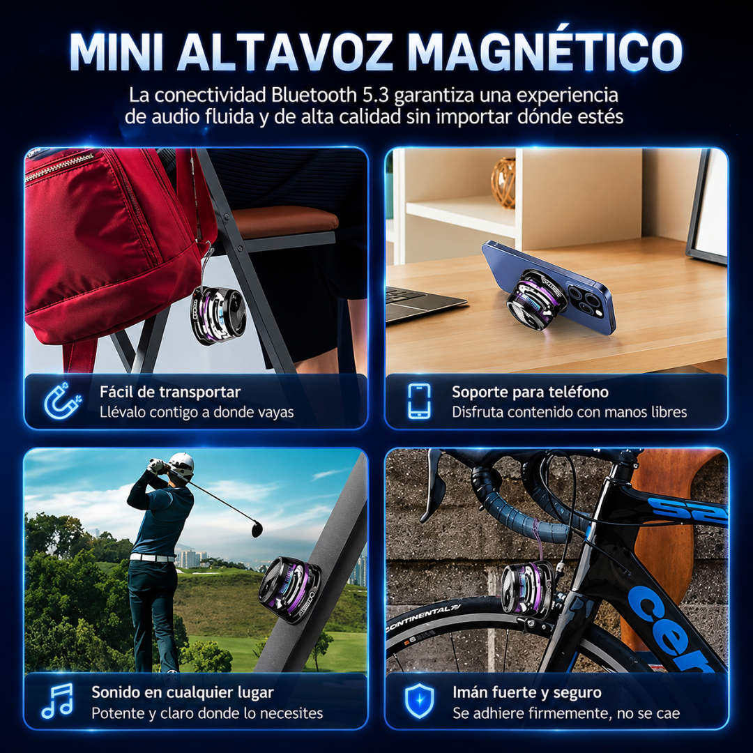ALTAVOZ MAGNÉTICO G200 – Sonido potente donde quieras