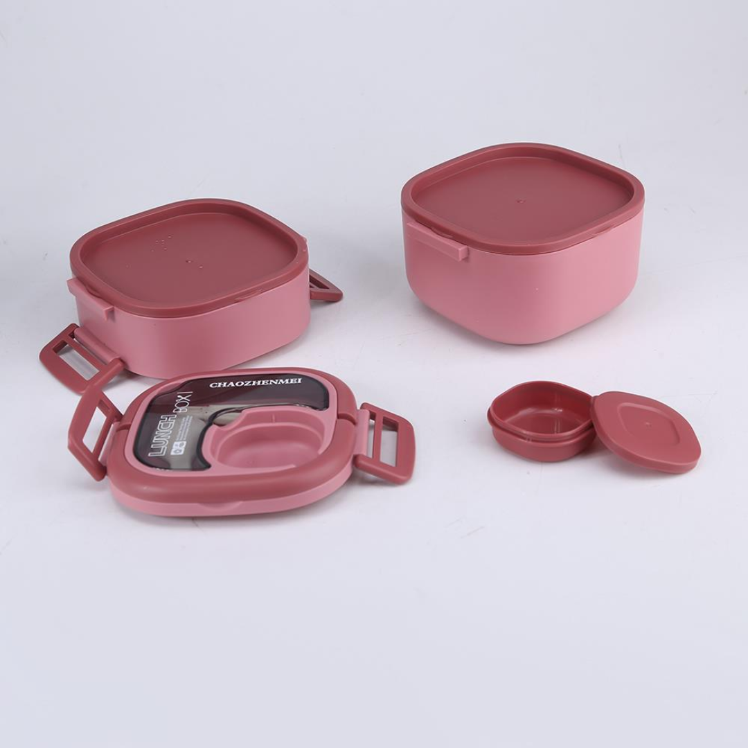 LONCHERA TERMICA DE DOBLE COMPARTIMENTO CON CAPACIDAD DE 900 ML Y 1000 ML - Comida organizada, práctica y lista para llevar