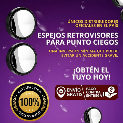 Par de Espejos de Punto Ciego – Visión total, conducción segura