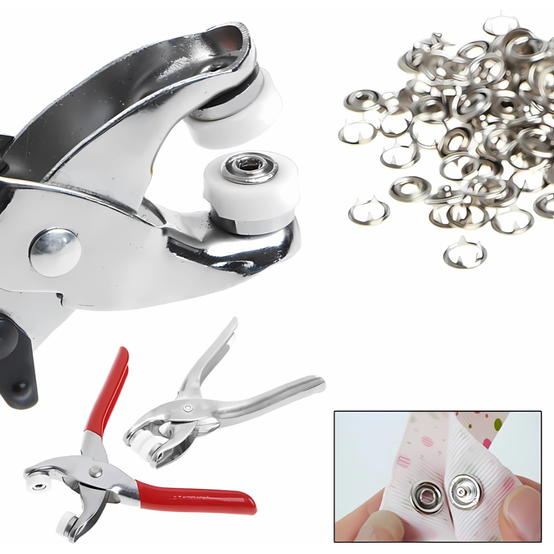 JUEGO DE BOTONES CON ALICATES – Todo lo que necesitas para tus proyectos de costura y reparación en un solo kit