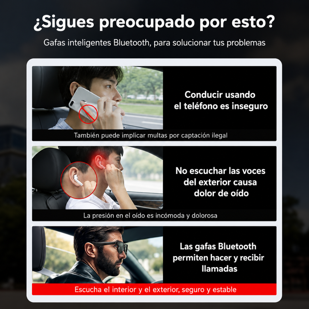 GAFAS DE AUDIO – Escucha tu música y mantente conectado con el mundo al mismo tiempo