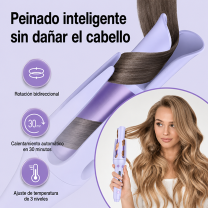 RISADORA DE CABELLO LILA Y ROSA — Rizos definidos, rápidos y sin complicaciones