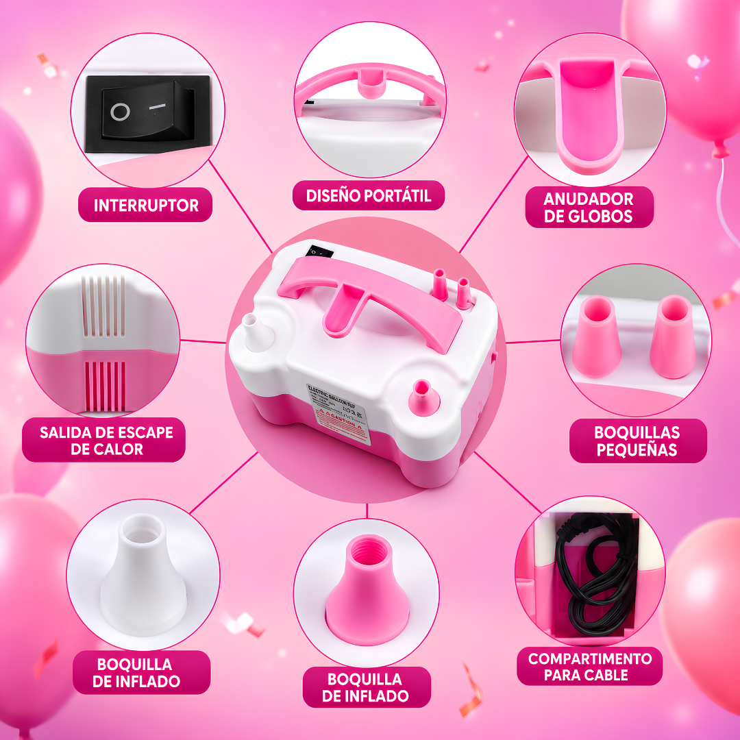 INFLADOR ELÉCTRICO PARA GLOBOS – Decora más rápido