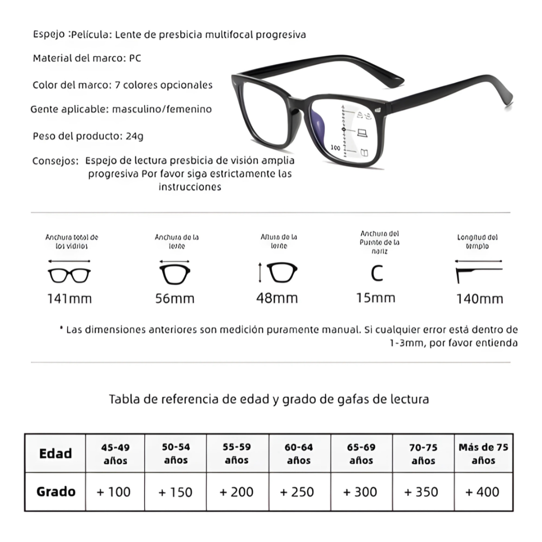 LENTES BIFOCALES – Visión clara de cerca y de lejos