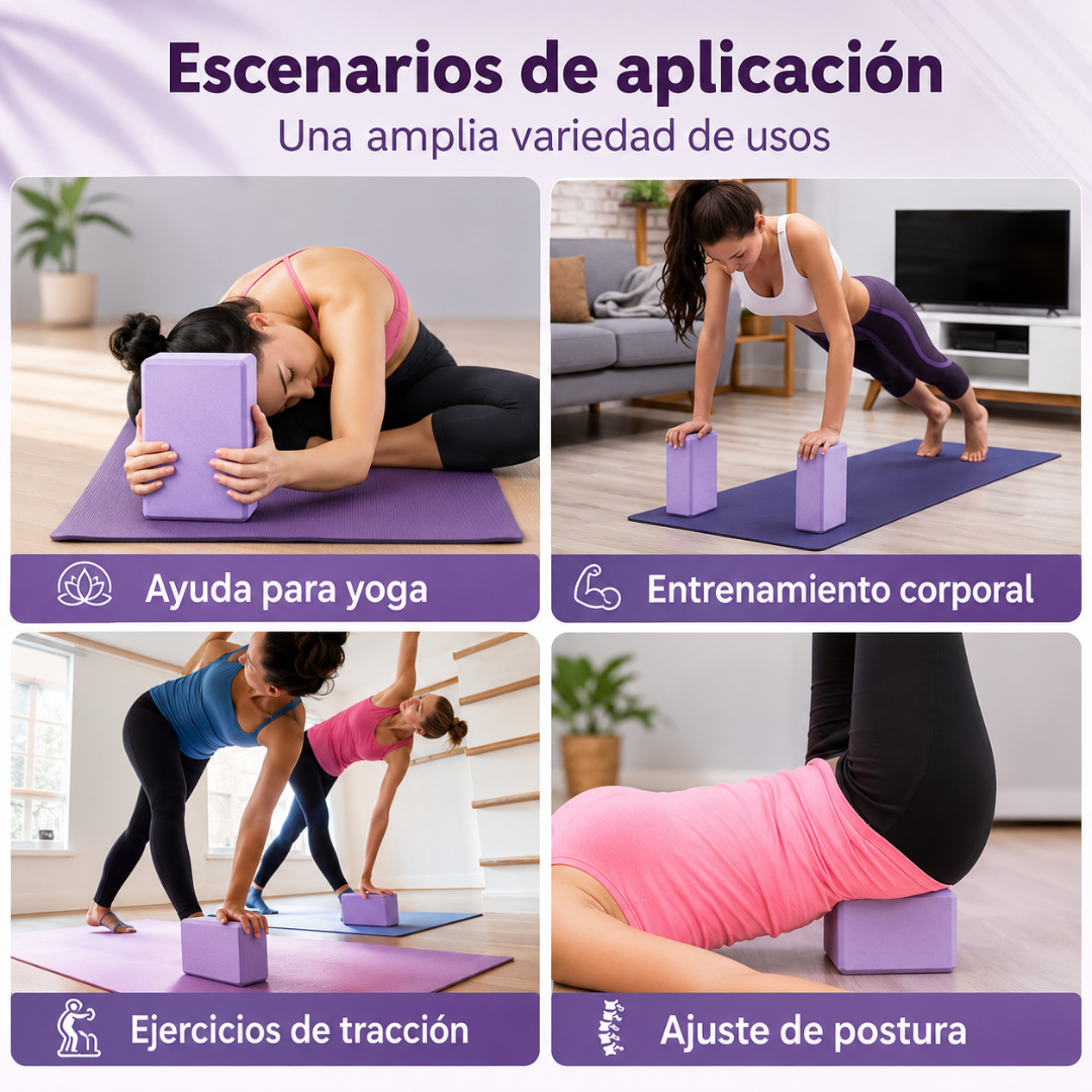 BLOQUES PARA YOGA Y EJERCICIOS – Soporte y alivio corporal