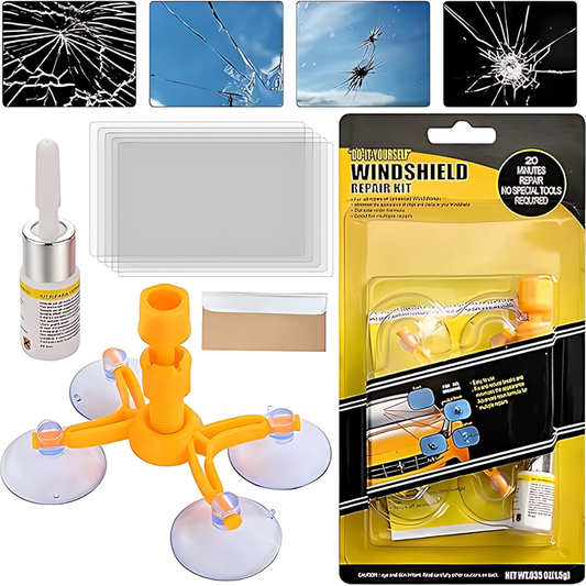 KIT REPARADOR DE VIDRIO /WINDSHIELD REPAIR KIT – Repara pequeñas grietas sin salir de casa