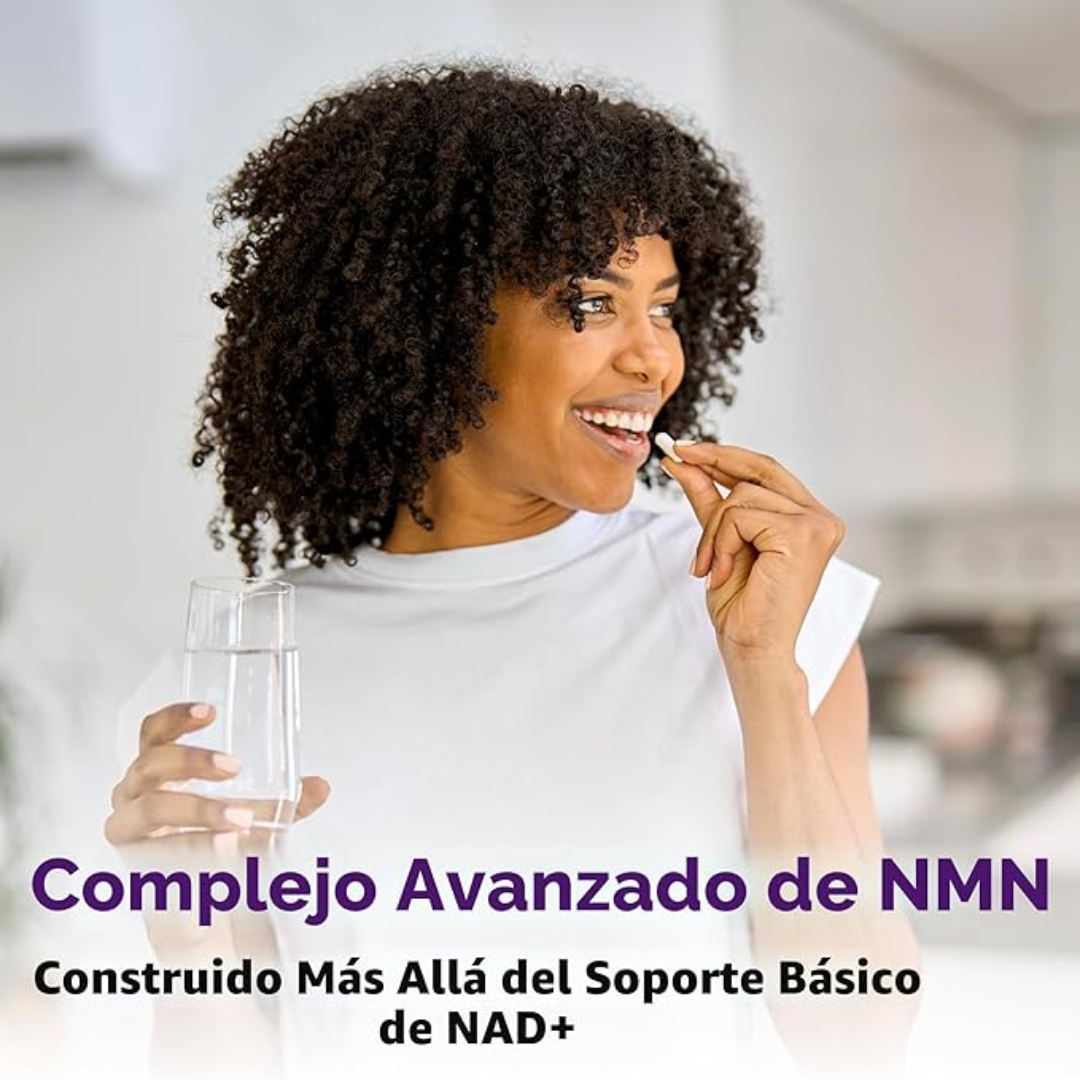 NMN COMPLEX 1,000MG 60 CÁPSULAS — Siéntete más activo, enfocado y con la vitalidad que el cuerpo va perdiendo con los años