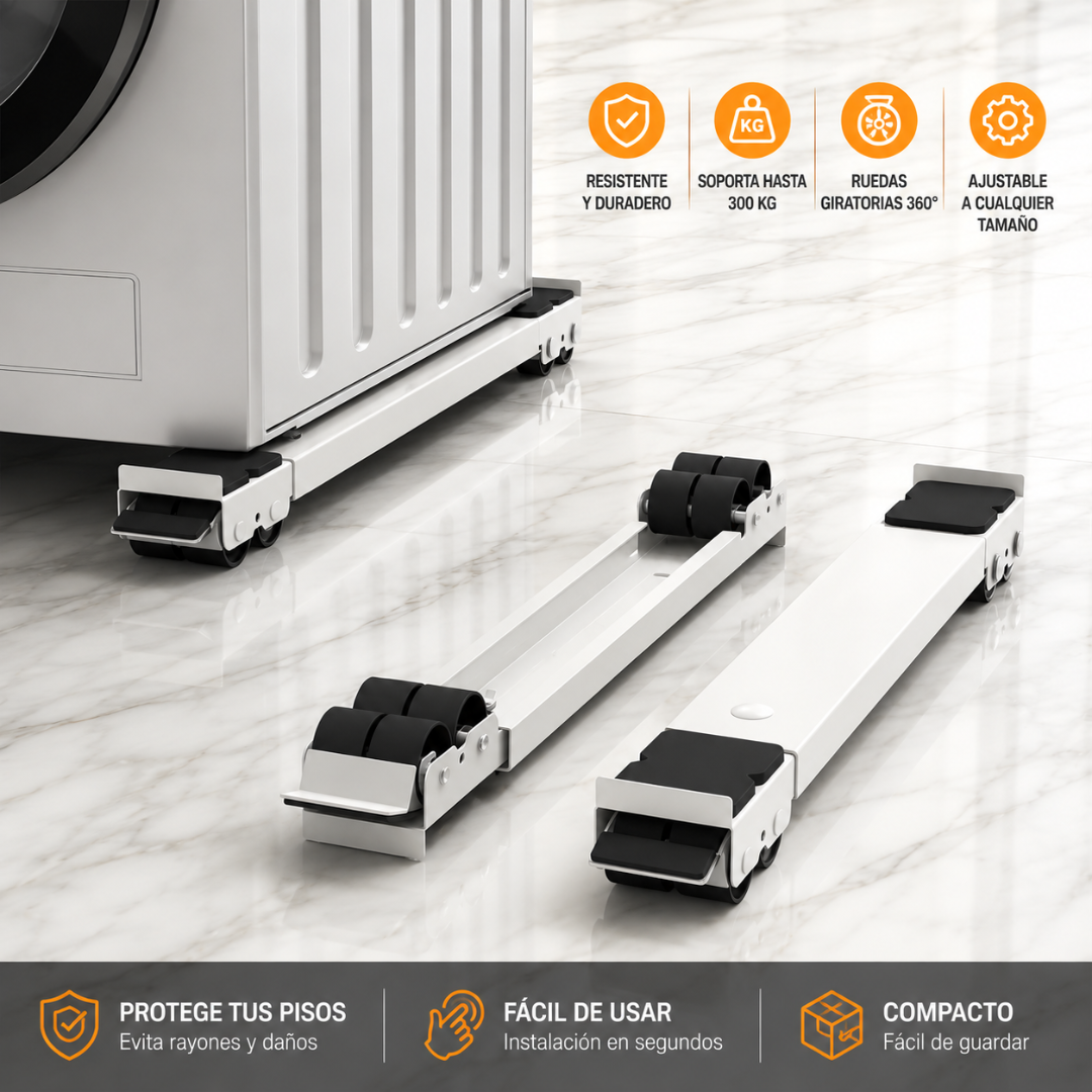 MOVILIZADOR DOBLE AJUSTABLE PARA MUEBLES Y ELECTRODOMÉSTICOS – Desplaza muebles y electrodomésticos pesados con menos esfuerzo