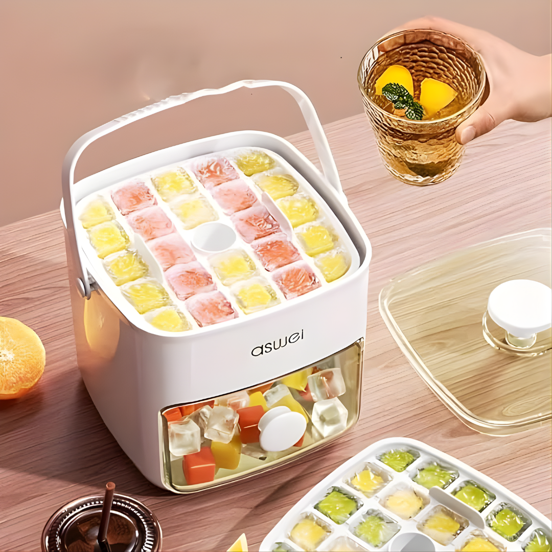 CAJA PARA HACER CUBITOS DE HIELO – Cubos perfectos, extracción fácil y orden en tu congelador