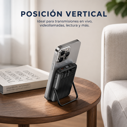 POWER BANK BATERÍA PORTÁTIL – 10.000 mAh, carga rápida 20W y cables integrados para llevar energía a todas partes