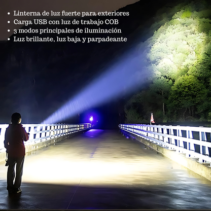LINTERNA LED DE ALTA POTENCIA A76 – Iluminación intensa, alcance superior y seguridad en cualquier situación