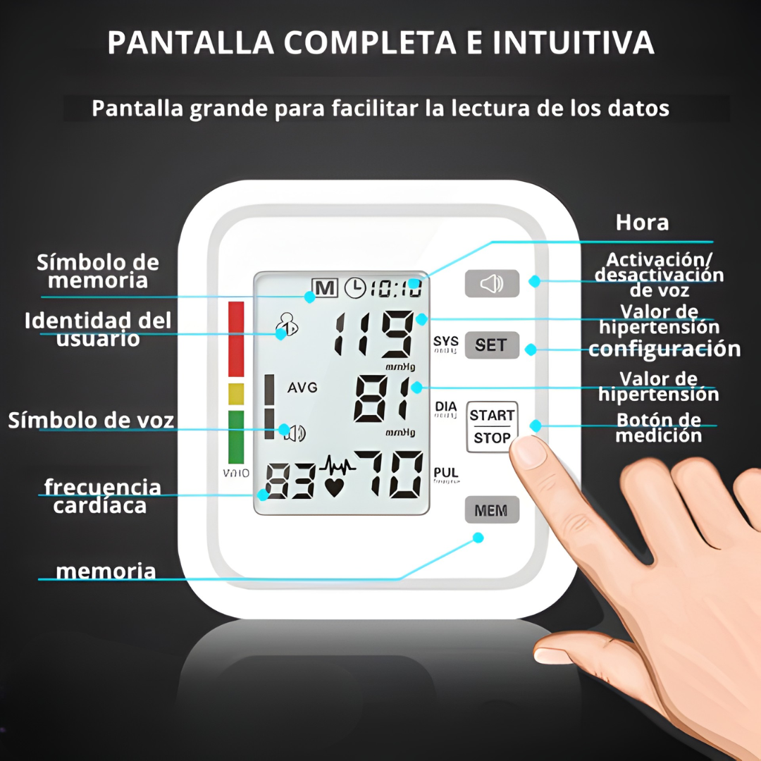 MEDIDOR DE PRESIÓN – Control preciso, monitoreo en casa y cuidado cardiovascular diario