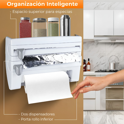 ORGANIZADOR DE COCINA FABRICADO EN PLÁSTICO RESISTENTE – Orden práctico 4 en 1