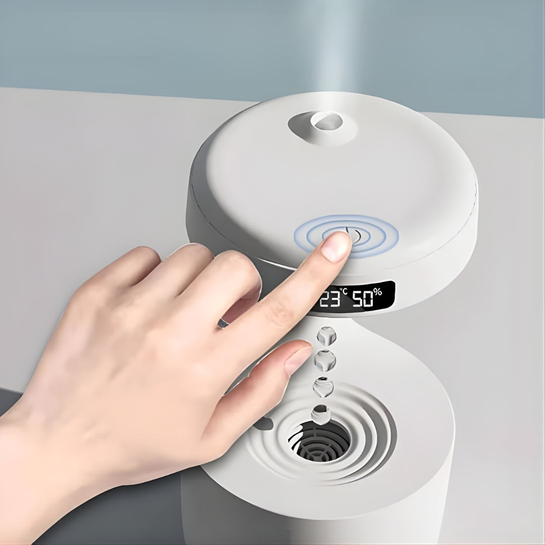 HUMIDIFICADOR CON DISEÑO DE AGUA INFINITA – Aire más fresco, ambiente relajante y diseño visual único