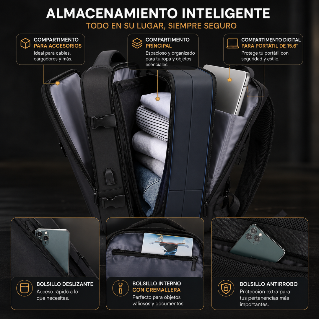 MOCHILA VIAJERA – Expansible para viaje