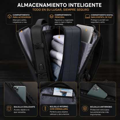 MOCHILA VIAJERA – Expansible para viaje