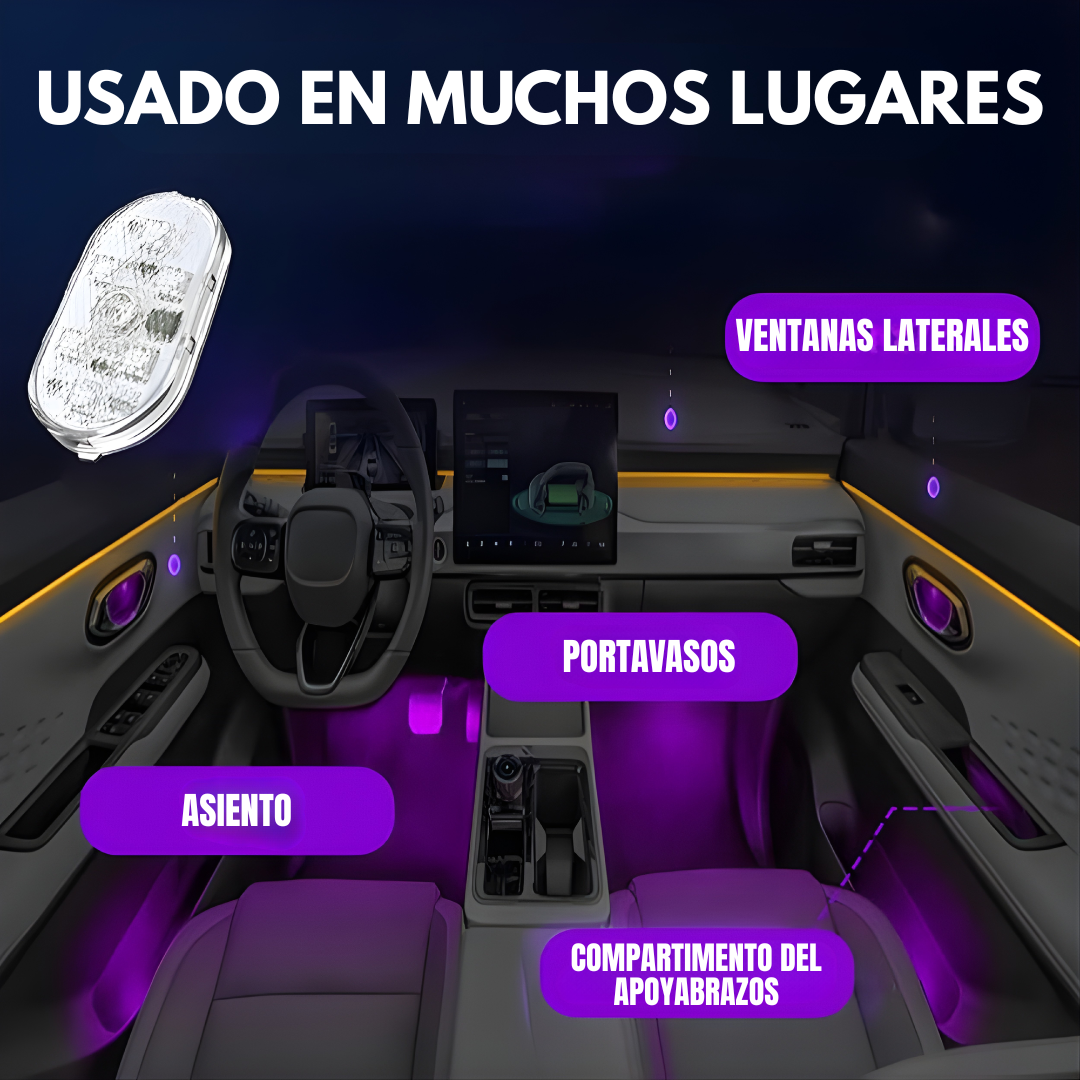 LUCES LED AMBIENTE PARA AUTO – Iluminación envolvente, estilo personalizado y ambiente único en cada trayecto