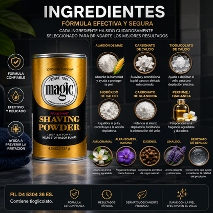 POLVO MÁGICO – Depilación sin cuchilla