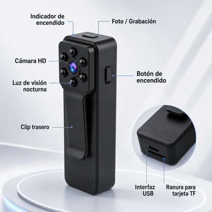 CÁMARA NR – Seguridad compacta con visión nocturna y monitoreo desde tu celular