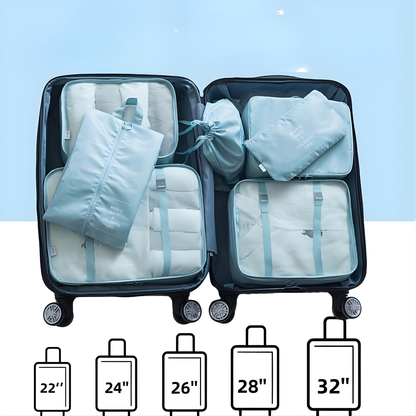 7 PIEZAS ORGANIZADOR DE VIAJE – Equipaje ordenado, espacio optimizado y viajes sin desorden