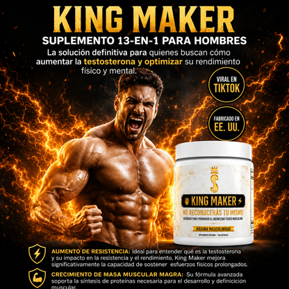 KING MAKER CAPSULES — Apoyo masculino, energía y confianza diaria