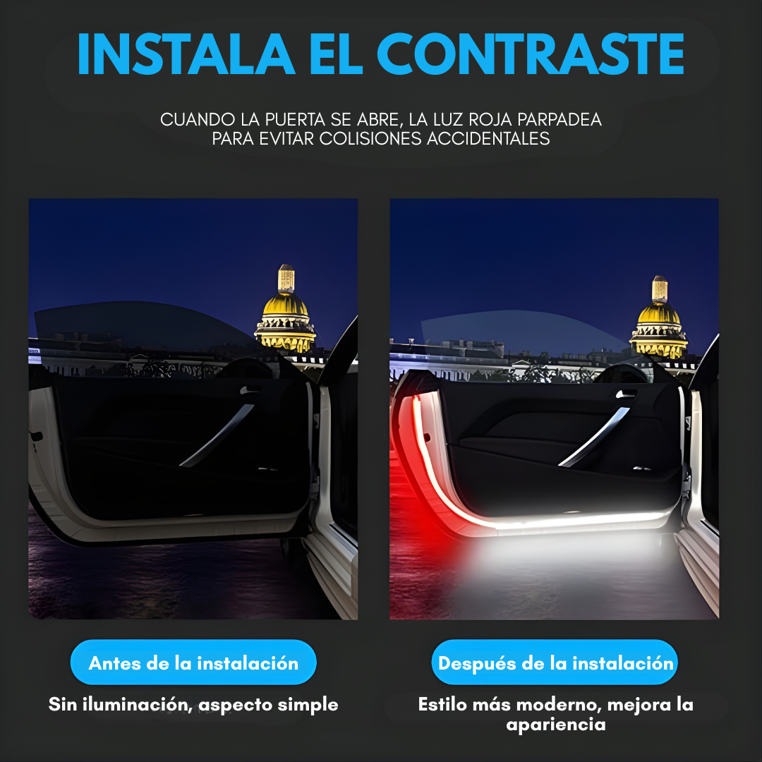 SET DE 2 TIRAS LED PARA CARRO – Iluminación moderna, ambiente personalizado y estilo único en cada trayecto