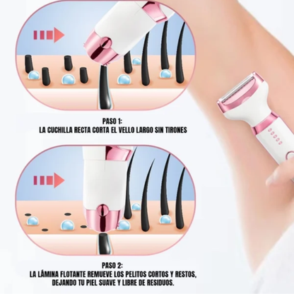 KIT DEPILADOR PARA DAMA — Depilación suave, sin dolor, sin pelos encarnados