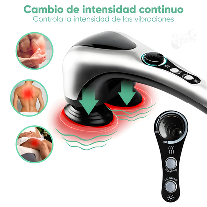 MASAJEADOR ELÉCTRICO DOBLE CABEZAL PRO – Relaja, alivia y renueva tu cuerpo en minutos