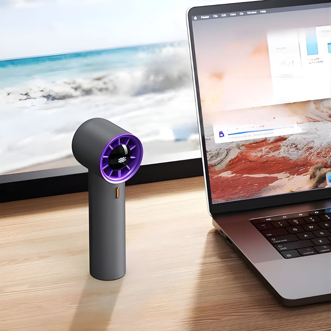 VENTILADOR INALÁMBRICO PORTÁTIL – Aire fresco, movilidad total y comodidad en cualquier lugar