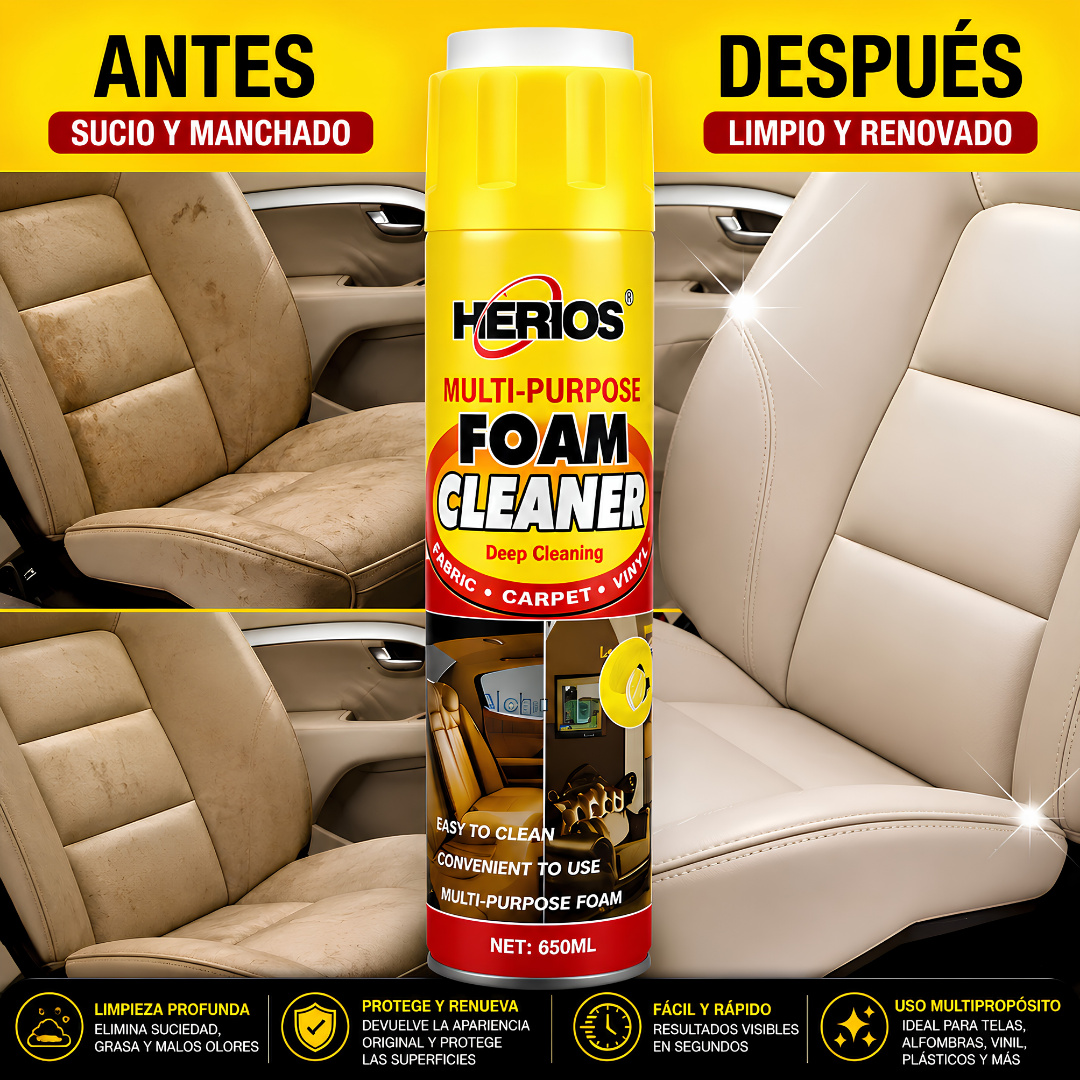 FOAM CLEANER MULTIUSO – Limpieza interior para tu auto