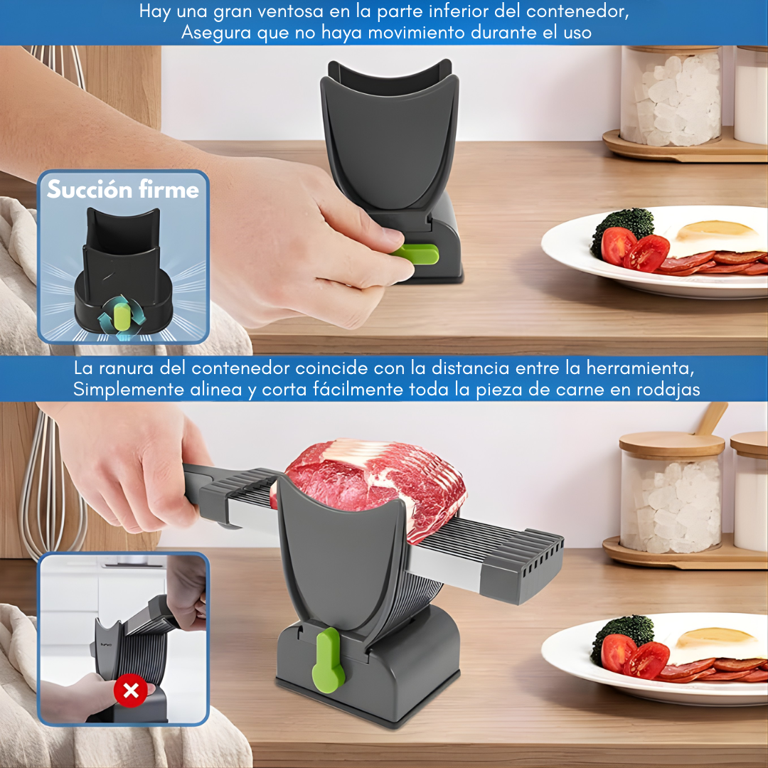 REBANADOR DE CARNE – Cortes perfectos, uniformes y sin esfuerzo en segundos