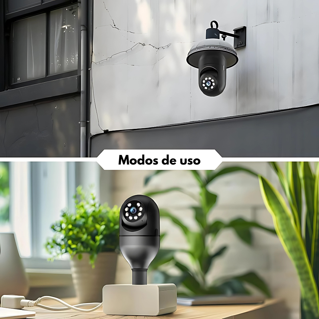 CÁMARA BOMBILLO E27 SMART AV380 NEW MODEL – Vigilancia inteligente, detección de movimiento y control total desde tu celular