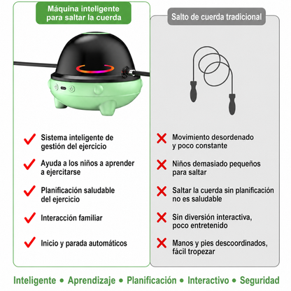 JUEGO DE SALTAR CON BOCINA BLUETOOTH BX-007 — Salta con música, cuenta los saltos solo y funciona para toda la familia