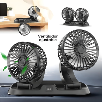VENTILADOR 2 EN 1 PARA CARRO – Frescura inmediata, circulación eficiente y comodidad en cada trayecto