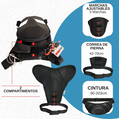 PIERNERAS FRENTE PASTA DURA CON OJOS BLANCOS — Diseño agresivo y espacio real para tu moto