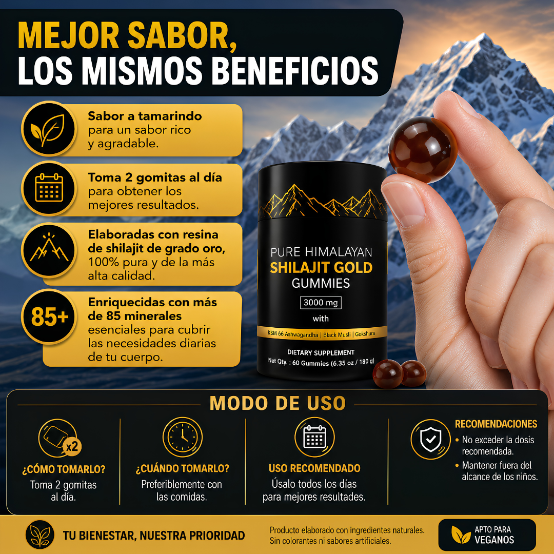 SHILAJIT EN GOMITAS – Energía y vitalidad diaria