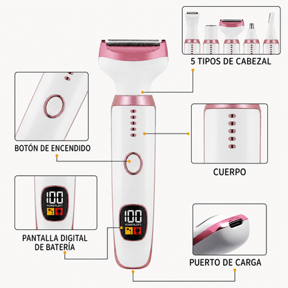 KIT DEPILADOR PARA DAMA — Depilación suave, sin dolor, sin pelos encarnados