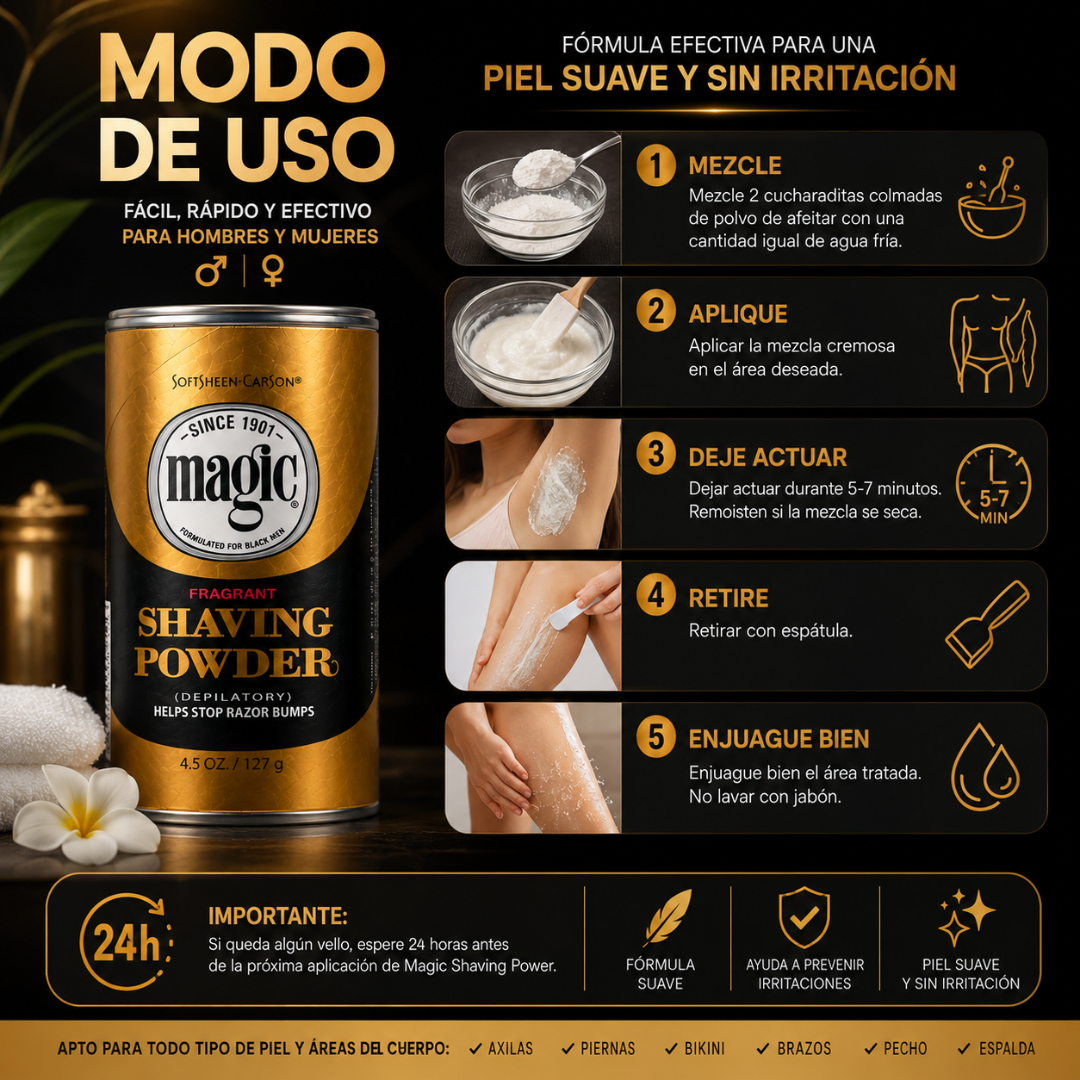 POLVO MÁGICO – Depilación sin cuchilla