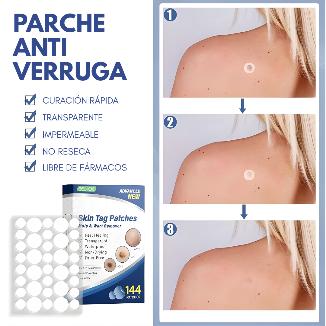 PARCHE ANTI VERRUGA – Eliminación progresiva, cuidado preciso y piel más uniforme sin complicaciones