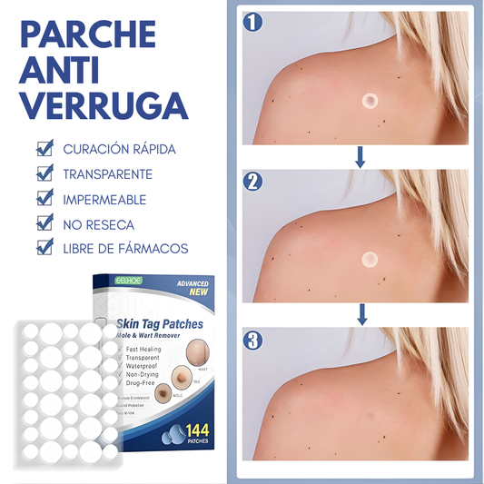 PARCHE ANTI VERRUGA – Eliminación progresiva, cuidado preciso y piel más uniforme sin complicaciones