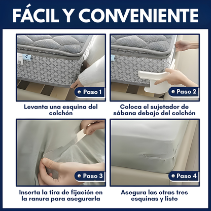 SUJETADORES DE SÁBANAS – Adiós al desorden en tu cama, ajuste perfecto en segundos