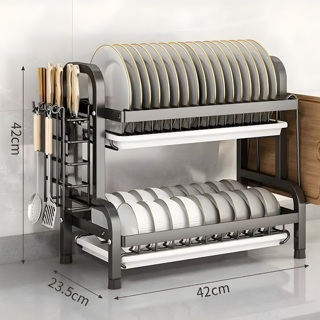 ESCURRIDOR DE PLATOS 2 NIVELES – Más orden, secado eficiente y cocina siempre organizada