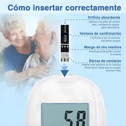 MEDIDOR DE GLUCOSA DIGITAL – Control preciso, monitoreo constante y tranquilidad en tu salud diaria