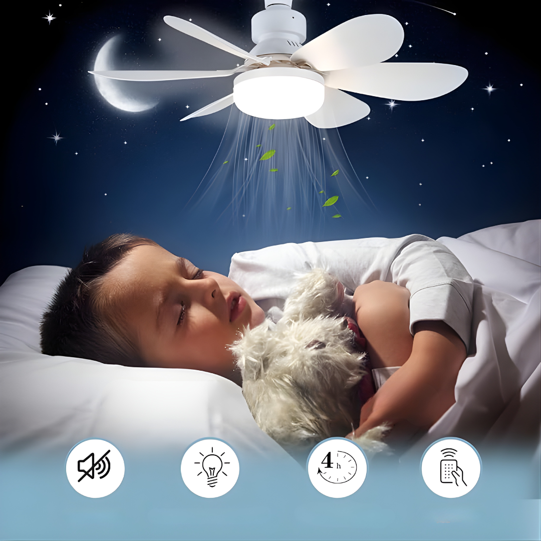 VENTILADOR LED PLEGABLE – Iluminación inteligente, ventilación eficiente y confort en un solo dispositivo