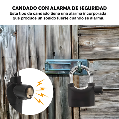 CANDADO DE SEGURIDAD CON ALARMA – Protección activa, alerta inmediata y tranquilidad en todo momento