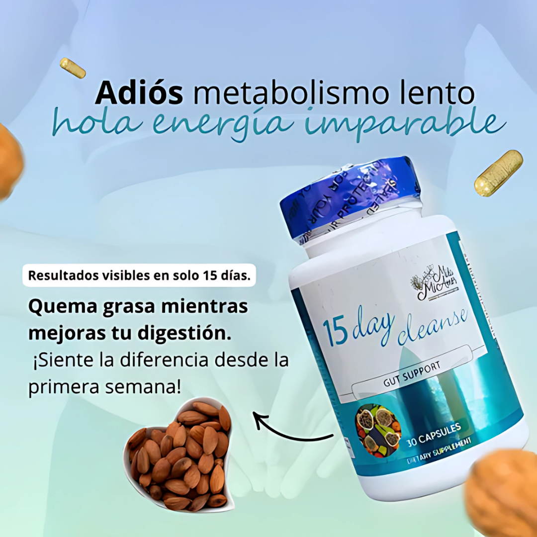 15 DAYS CLEAN – Limpieza digestiva y desintoxicación natural en cápsulas