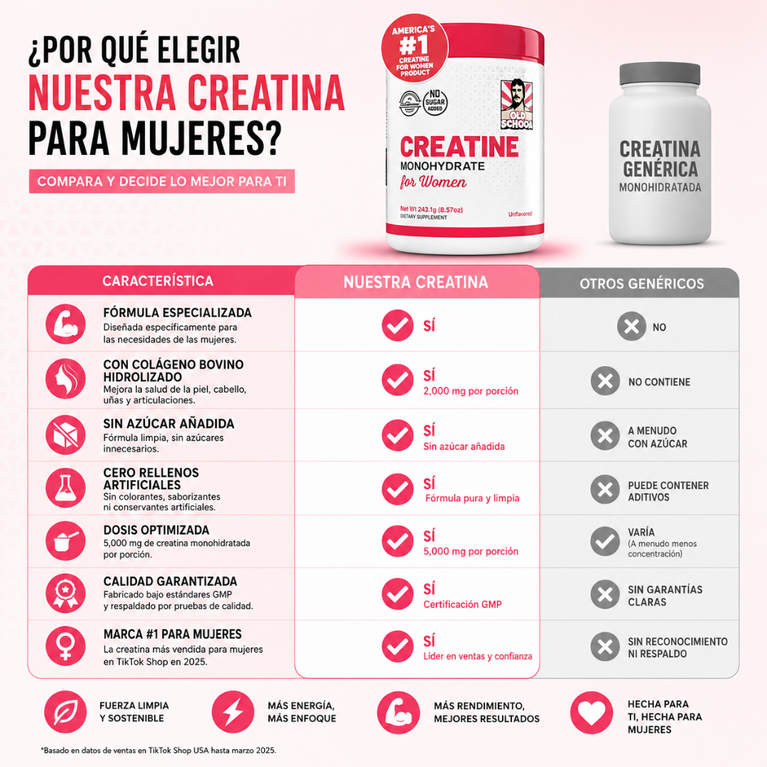 CREATINE FOR WOMEN – Energía y belleza en un solo suplemento